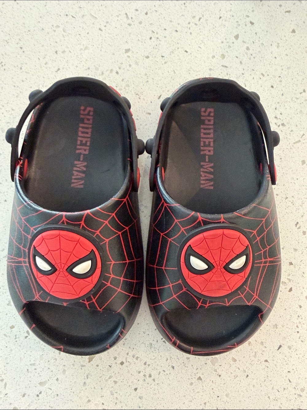 Spiderman Black and Red Kids Sandal Clogs